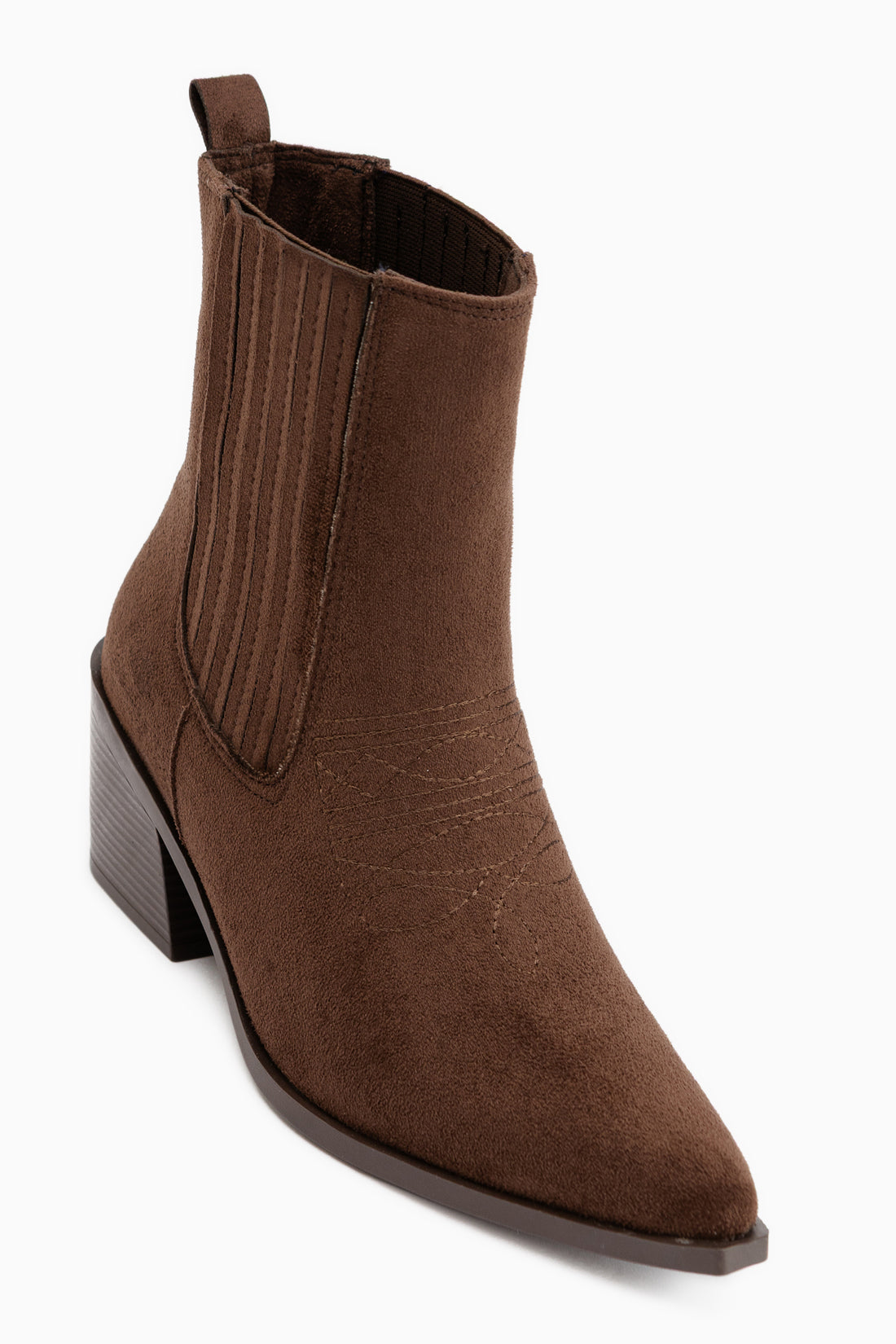Elvia Brown Suede Elastic Women’s Boots