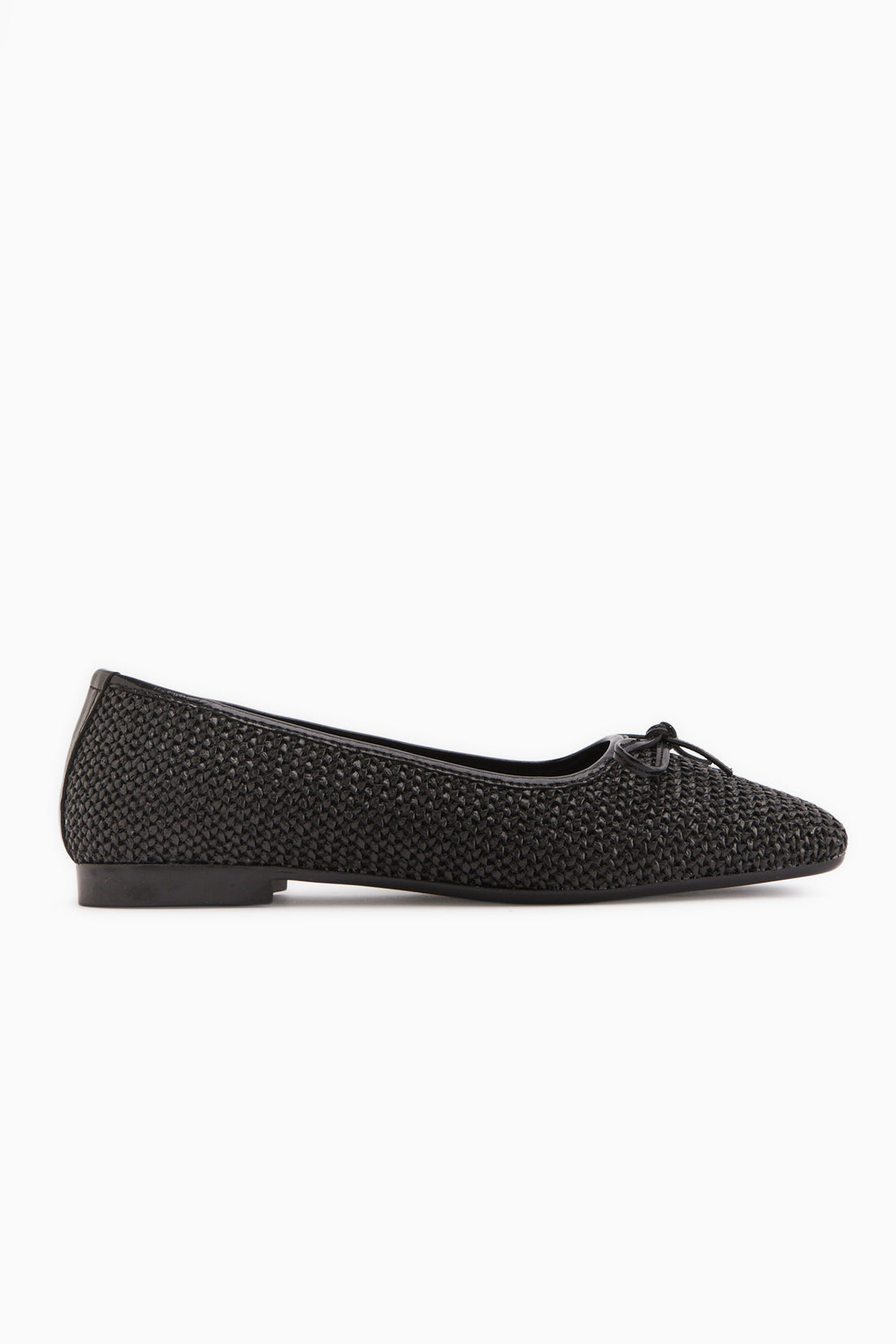 Fridah Black Bow Detailed Square Toe Women’s Ballet Flats