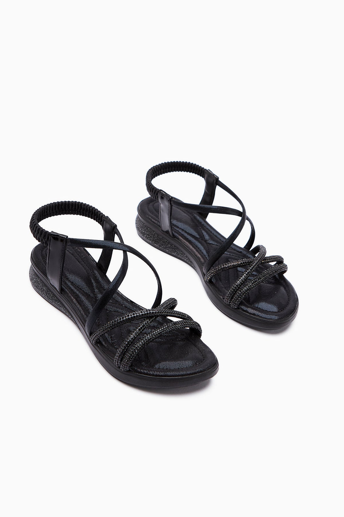 Taida Black Gemstone Women's Sandals