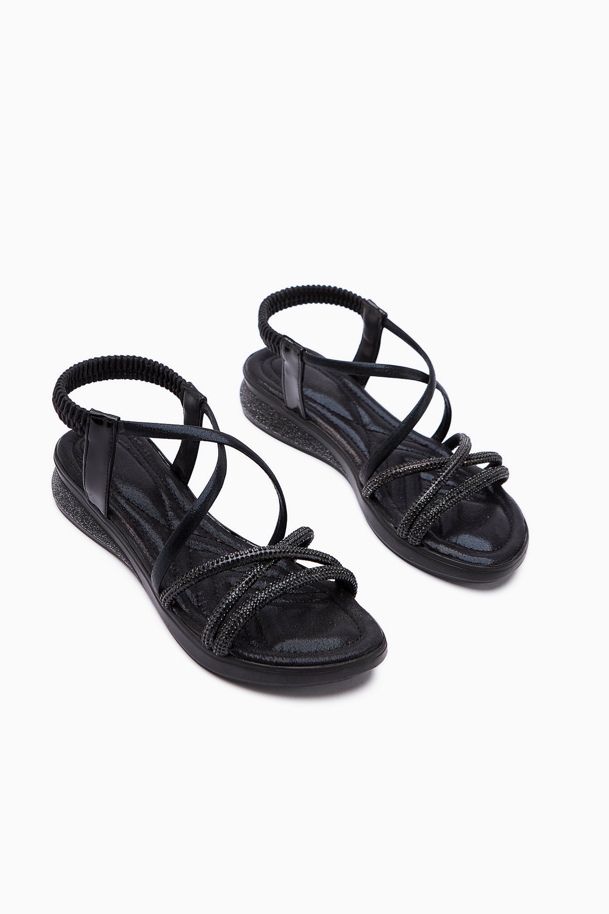 Taida Black Gemstone Women's Sandals
