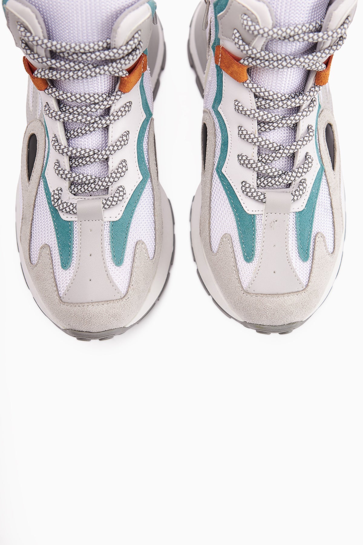 Emma White Suede Detailed Lace-up Women's Sport Boot