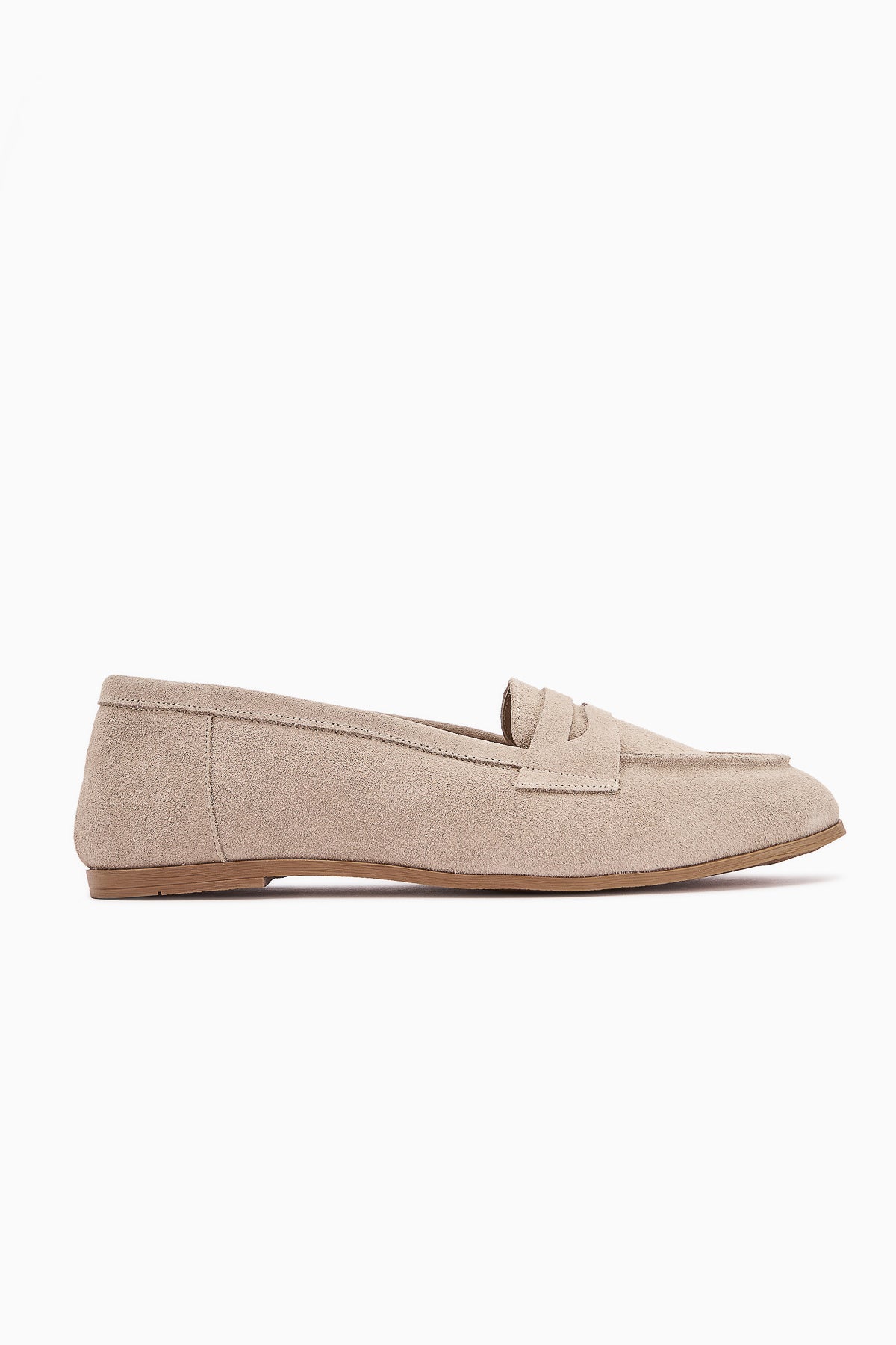 Solina – Genuine Leather Beige Suede Casual Loafer (Women)