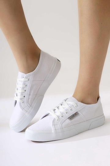 Timon – White Linen Sneaker (Women)