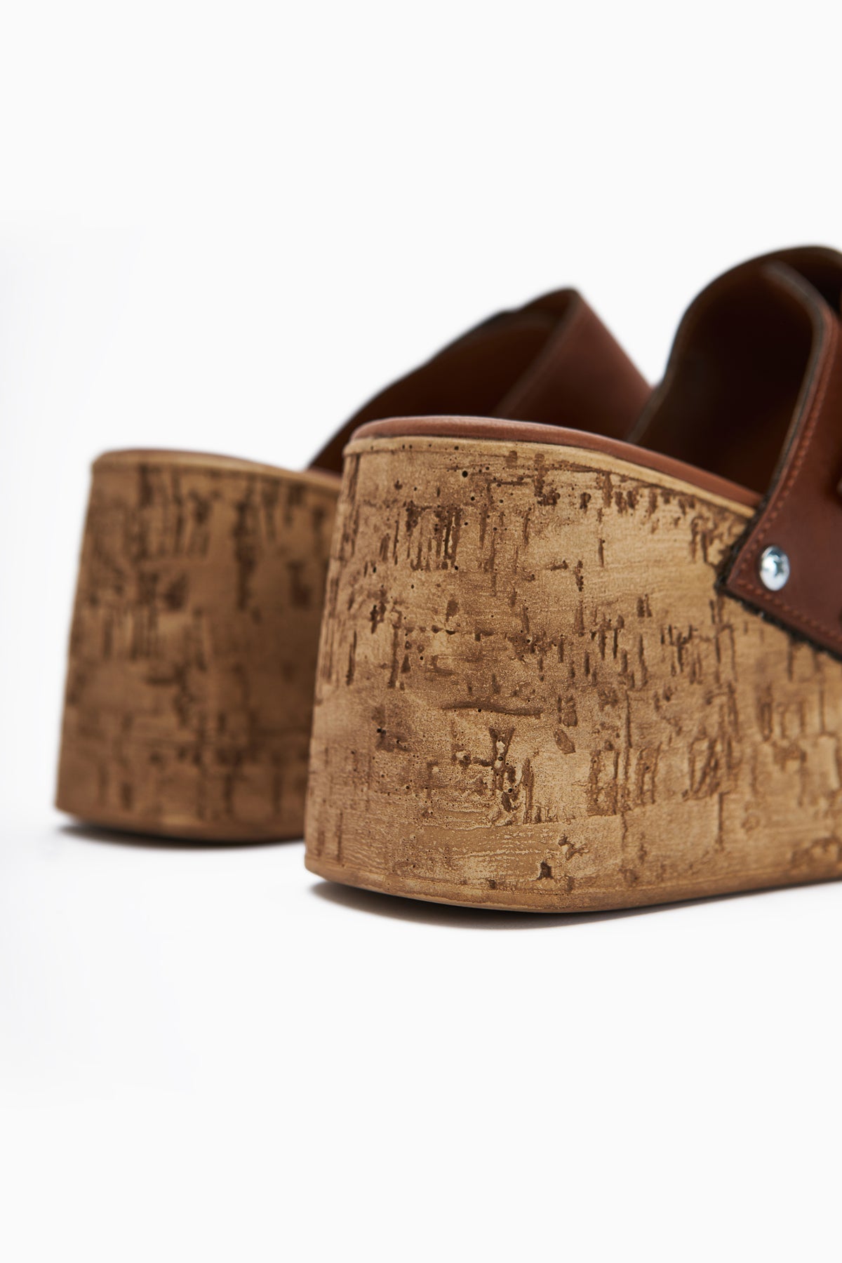 Ratka Tawny Double-Strap Platform Heeled Women's Slippers