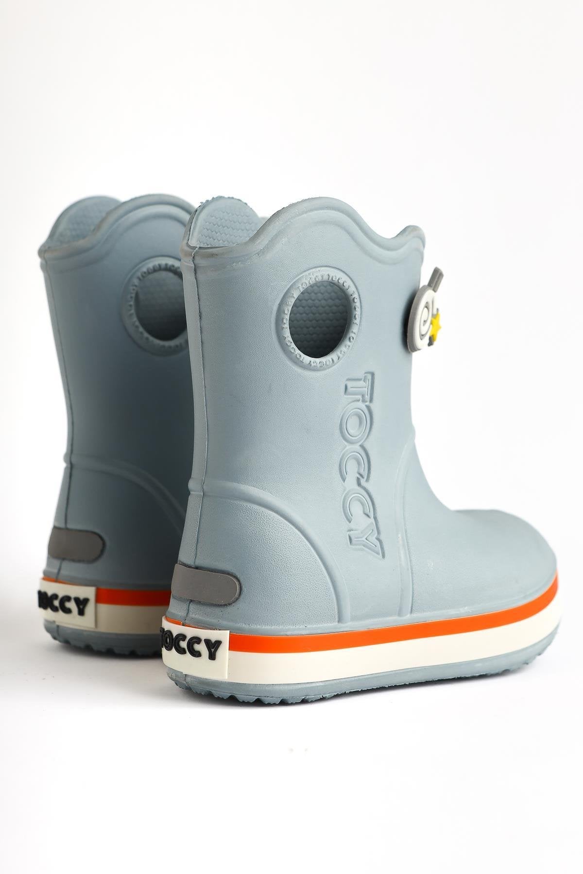 Christa Grey Pin Detail Waterproof Kids Boot