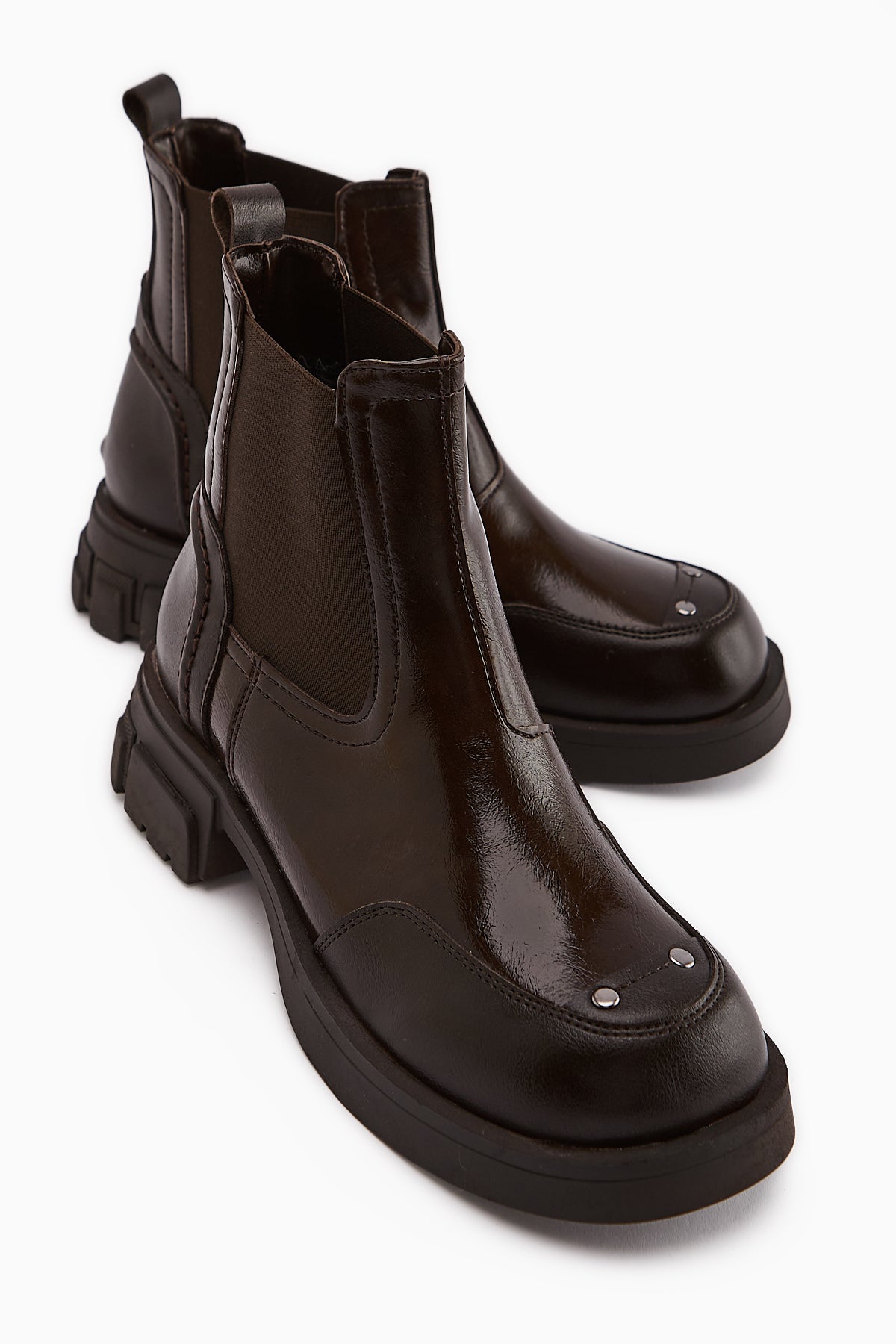 Emely Coffee Elastic Women's Boot