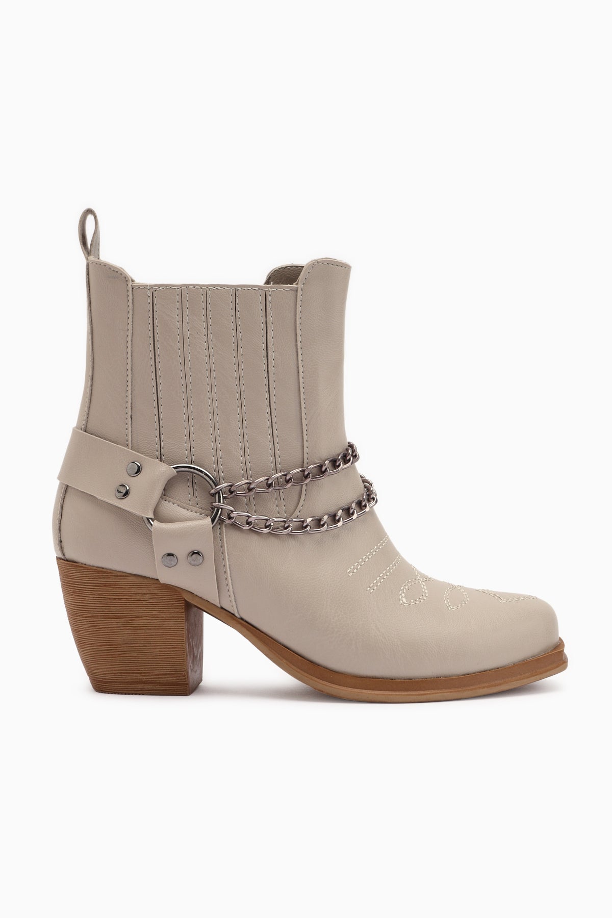 Deana Beige Embroidered Women's Western Boot