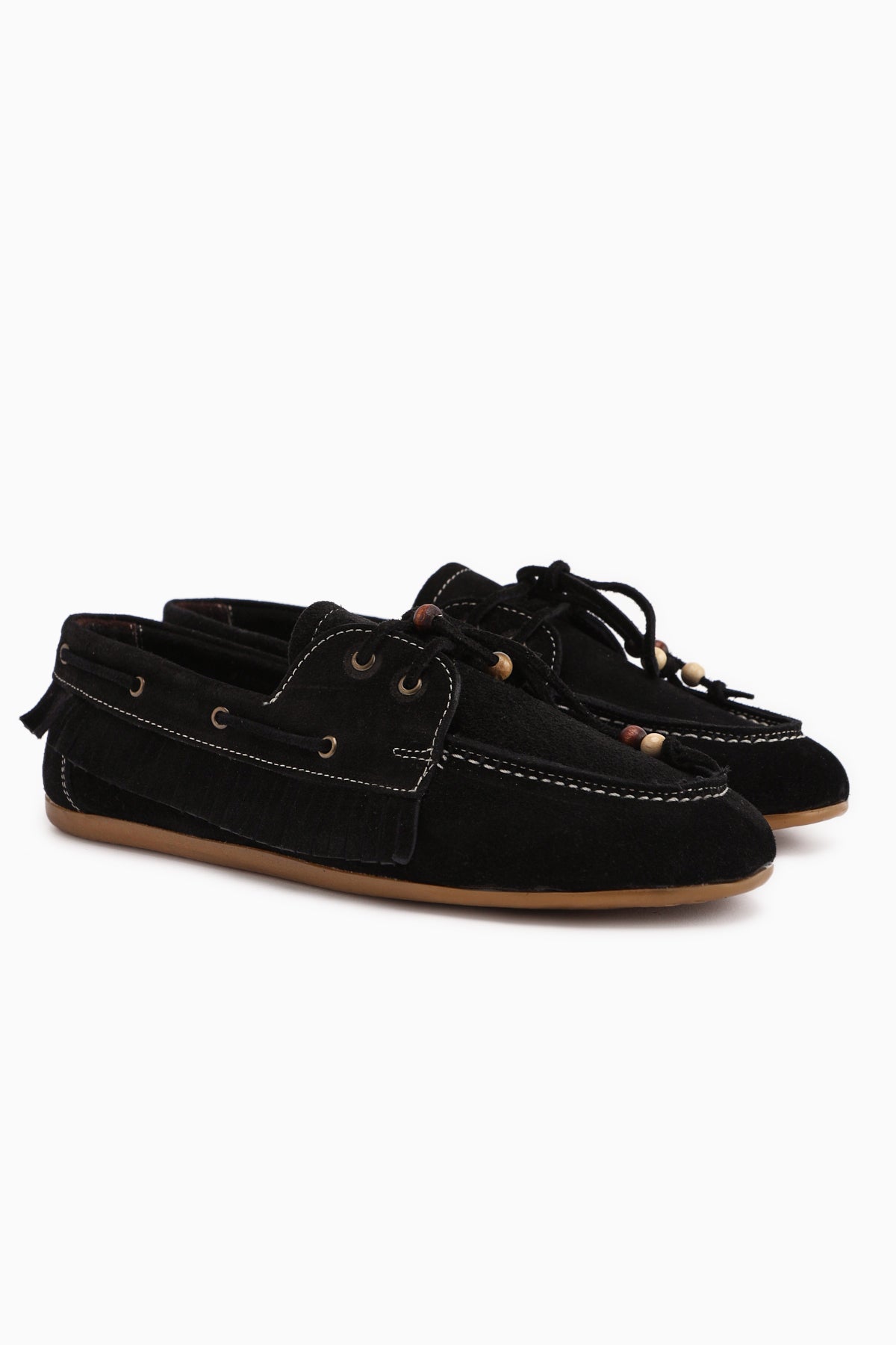 Rania Genuine Leather Black Women’s Loafer Shoes