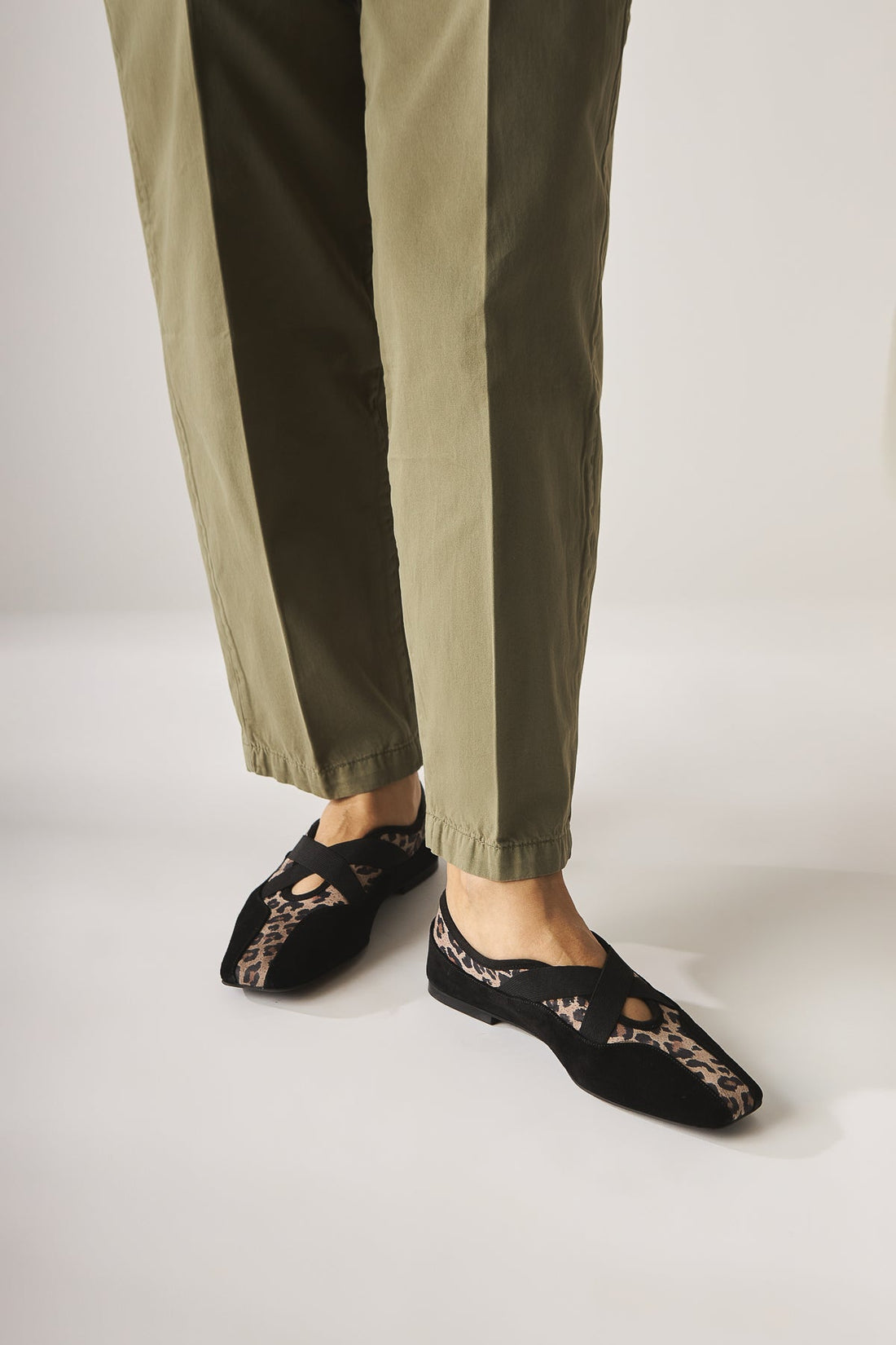 Erma Genuine Leather Black Ballerina Model Women's Flat Shoes