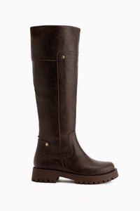 Rosalia Brown Zippered Women’s Boots