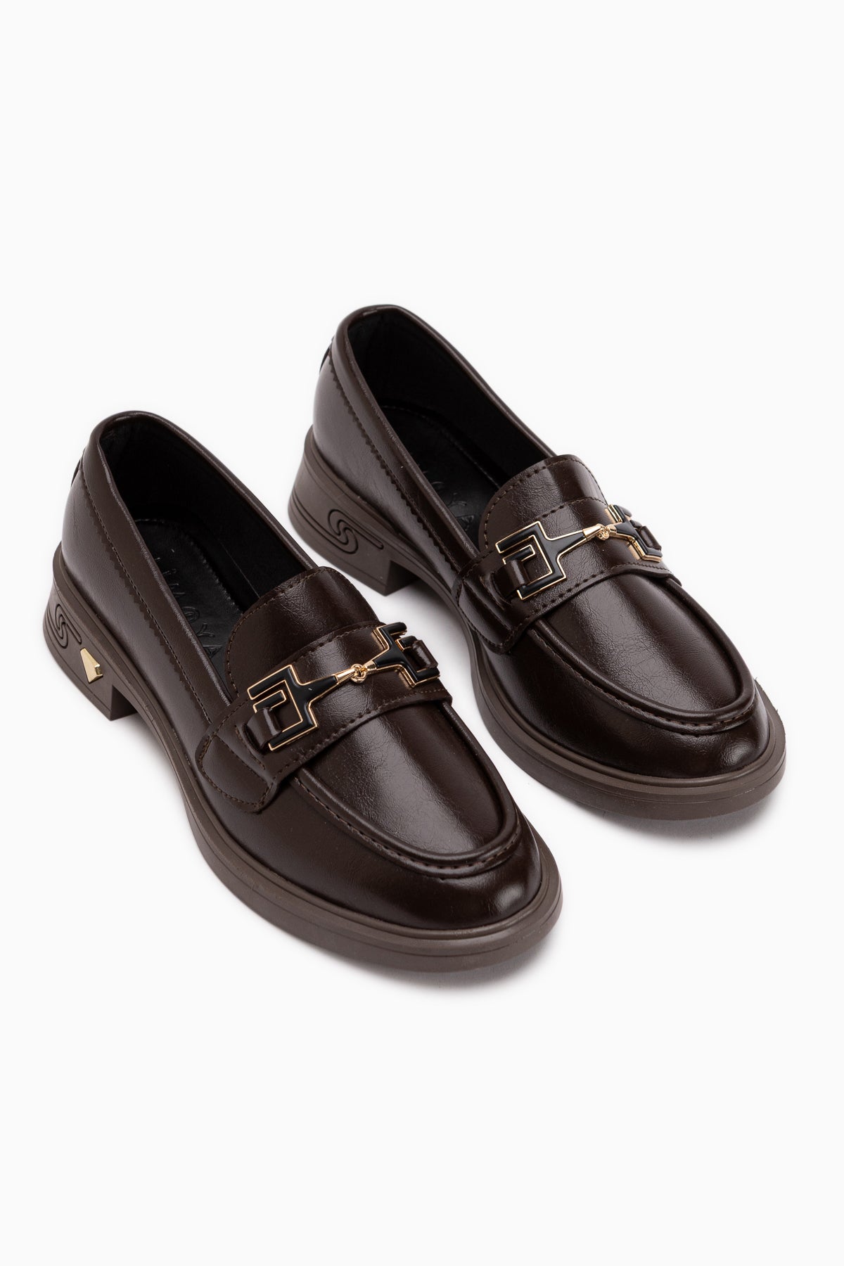 Clarie Brown Buckled Women’s Loafer Daily Shoes