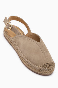 Lydia Genuine Leather Beige Suede Woven Detailed Women’s Sandal