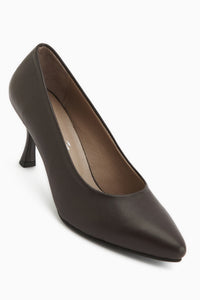 Kiara Genuine Leather Brown Women’s Heeled Shoes Stiletto