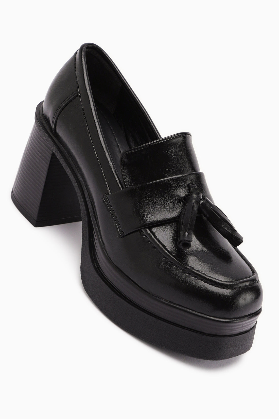Juni Black Platform Heeled Women’s Daily Shoes