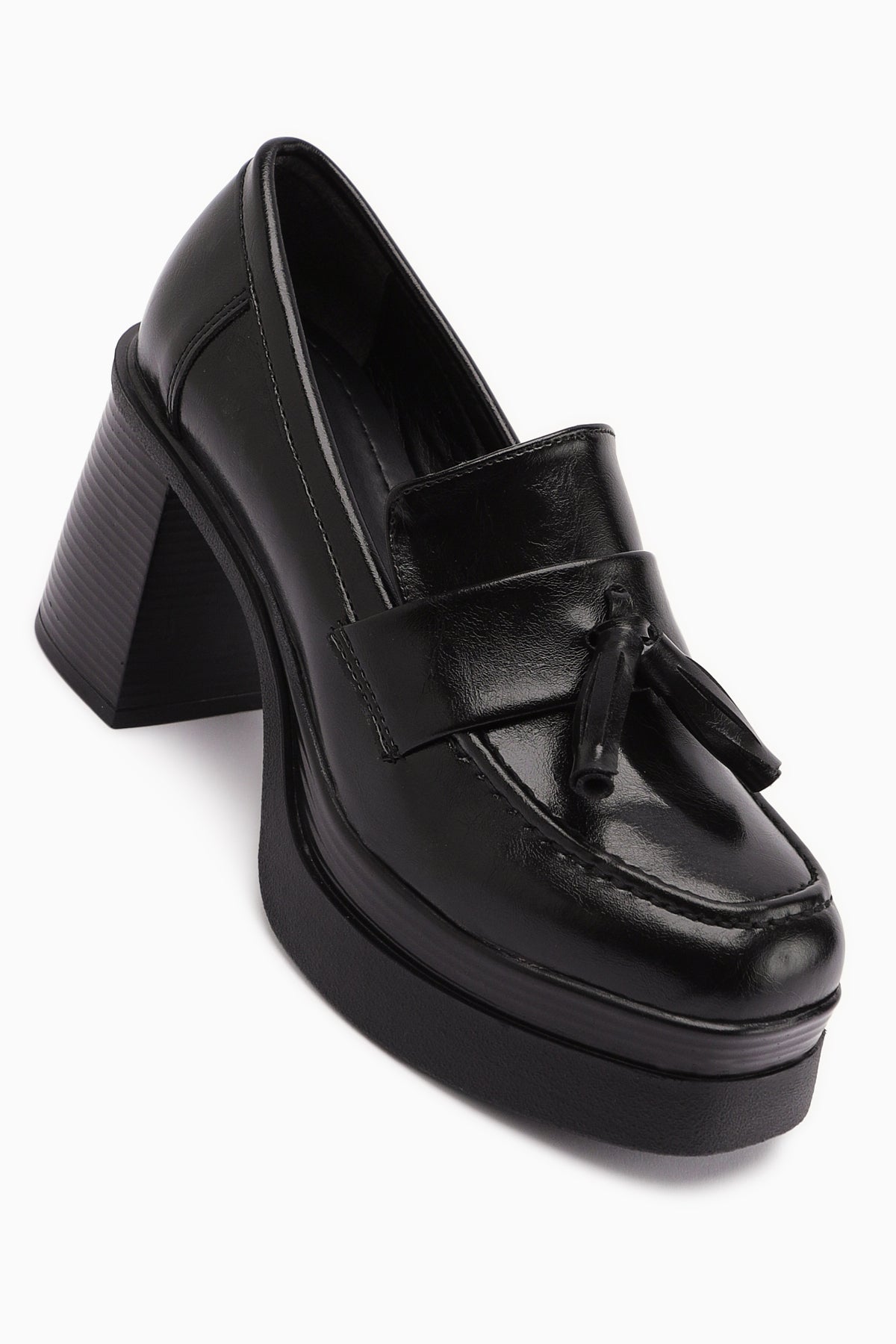 Juni Black Platform Heeled Women’s Daily Shoes