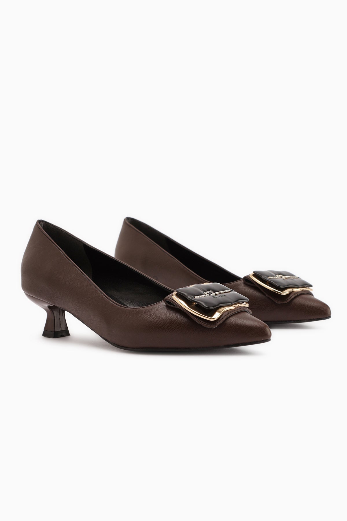Judita – Brown Buckle Heeled Shoe (Women)