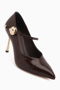 Gisele Brown Belted Women’s Heeled Shoes