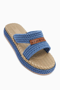 Menna Women's Comfort Blue Wicker Slippers