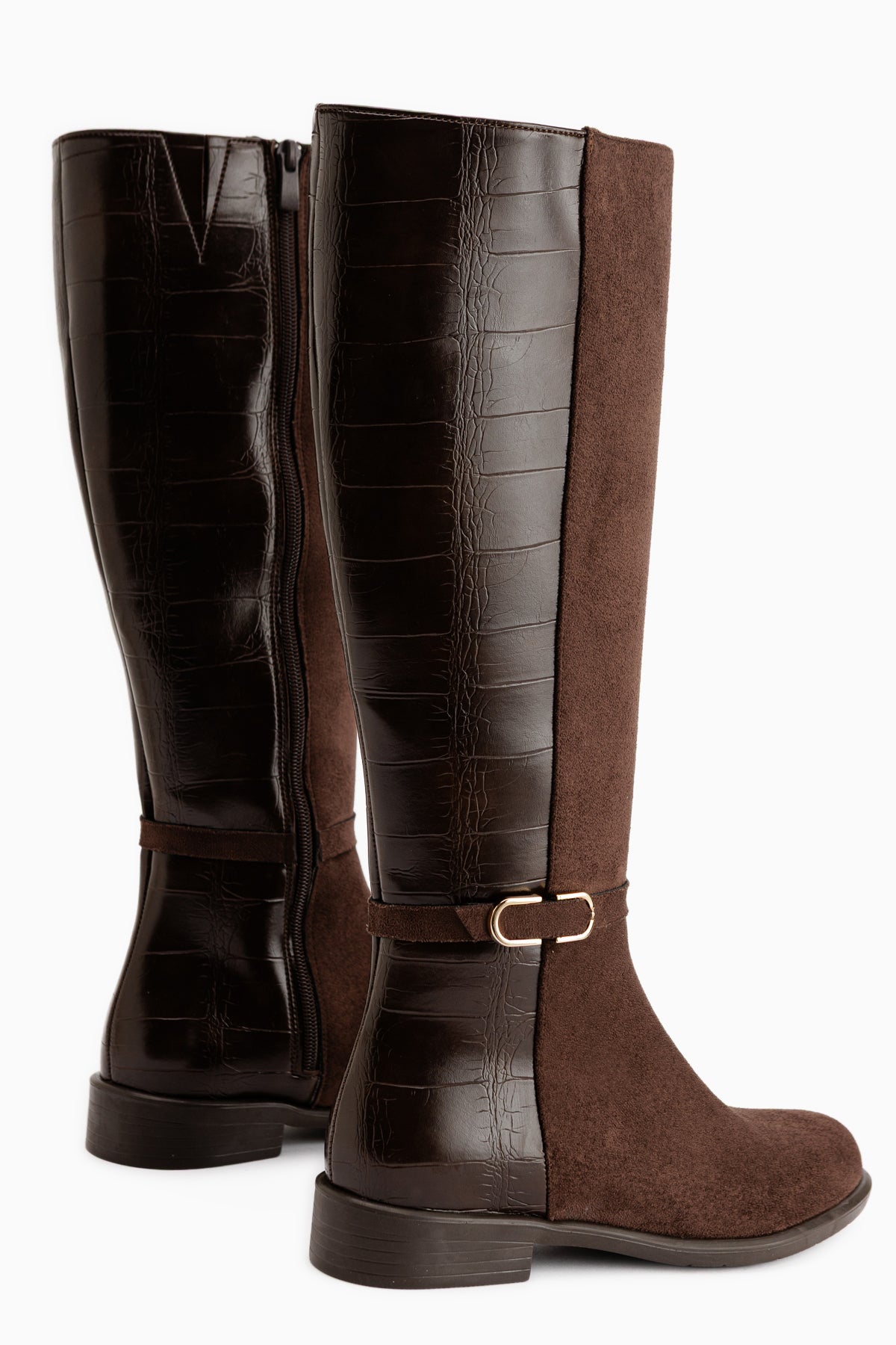 Essie Brown Suede Buckled Women’s Boots
