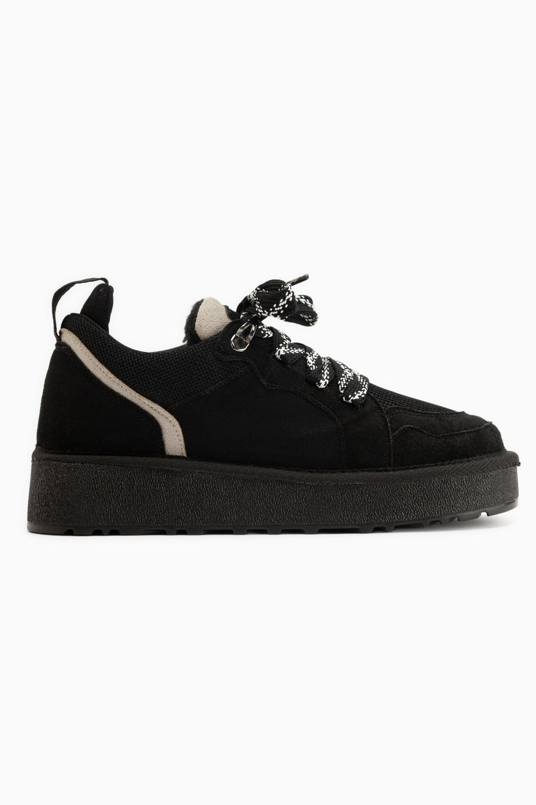 Reni Black Suede Mesh Detailed Women’s Casual Shoes