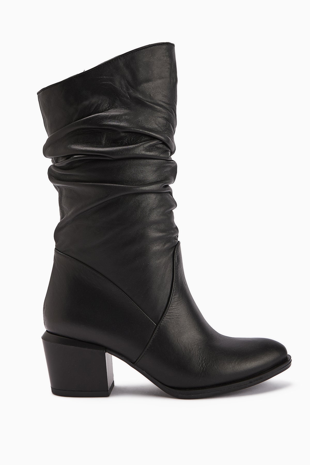 Narges Genuine Leather Black High Heel Women's Boot
