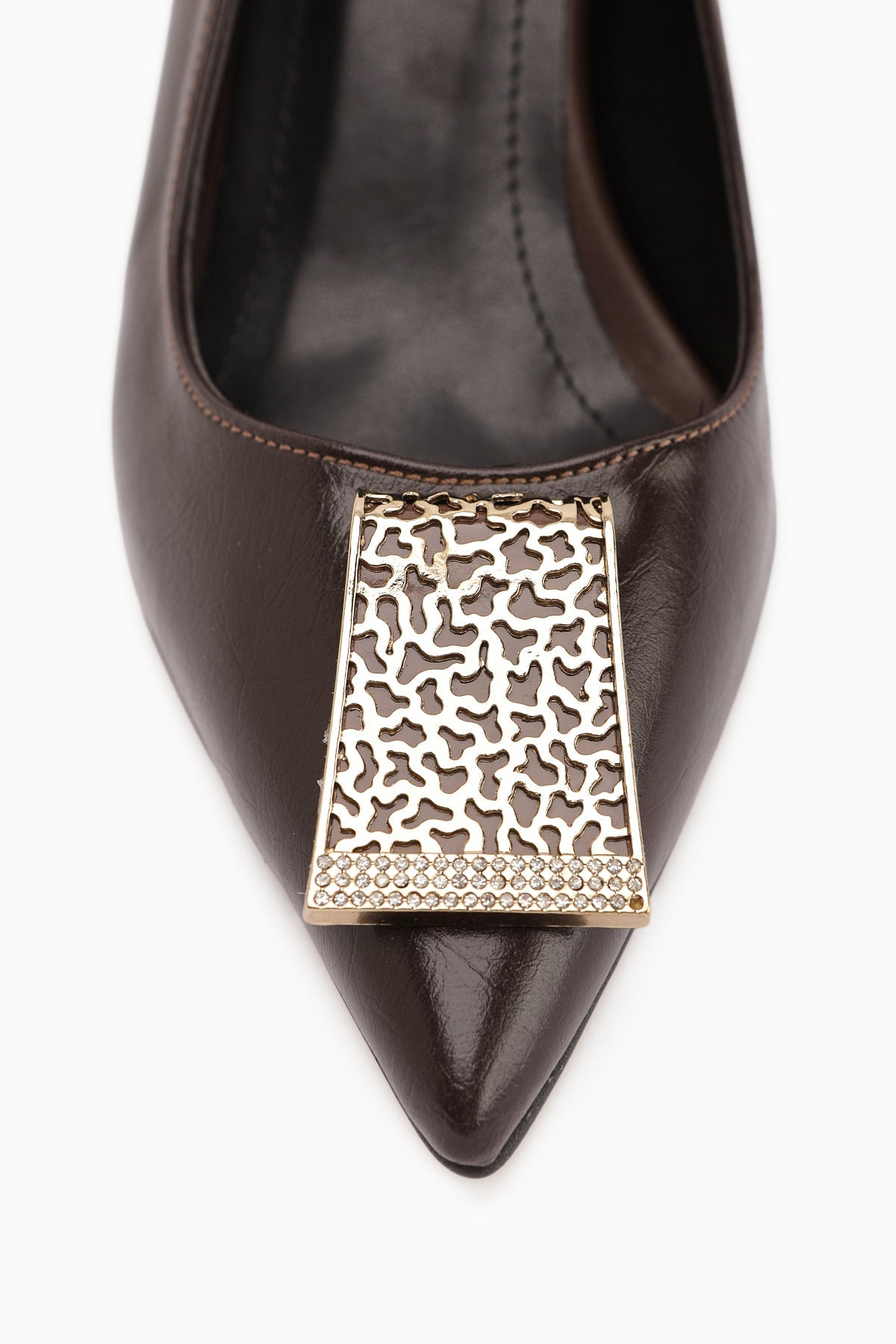 Lian – Brown Buckle Stiletto Heeled Shoe (Women)