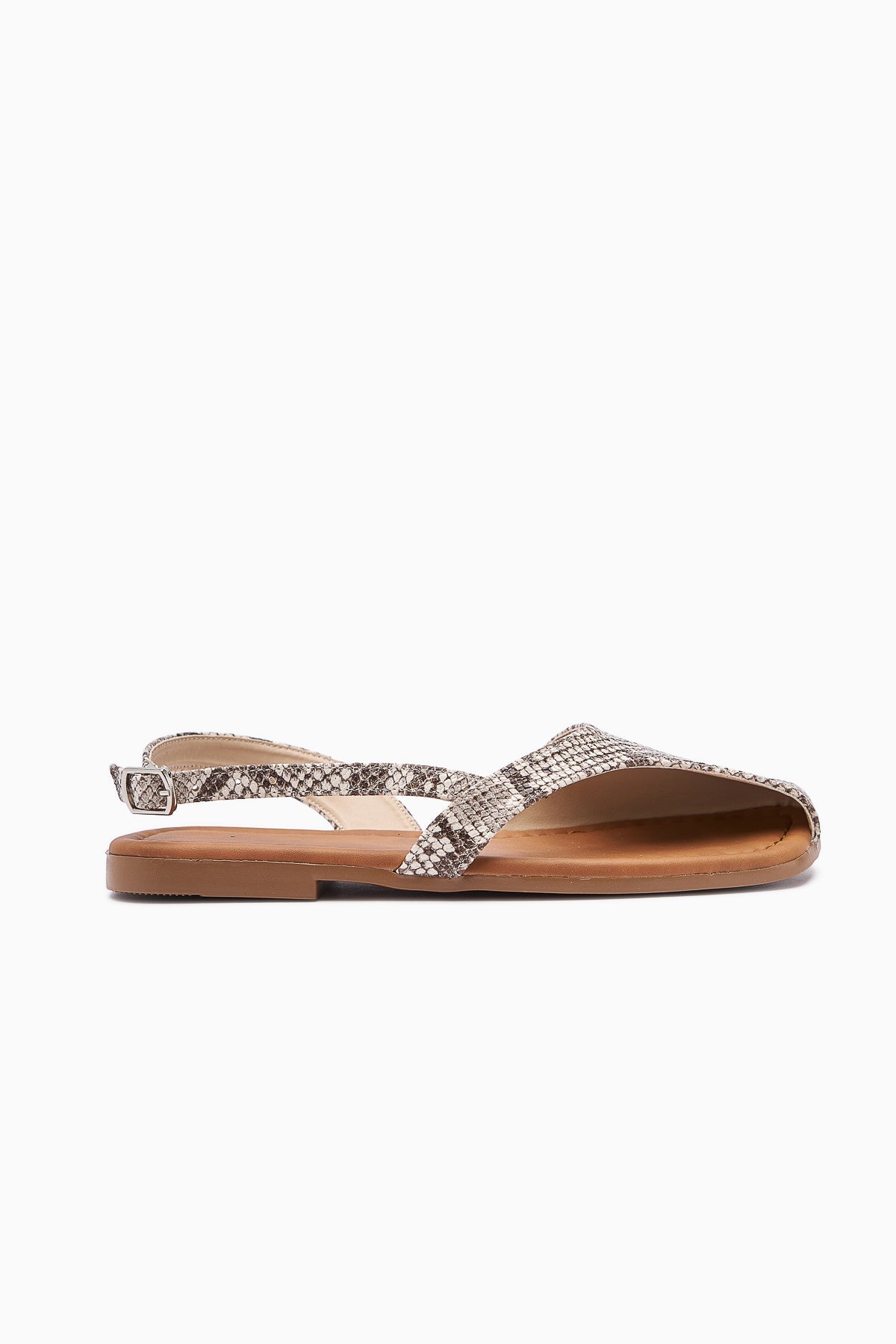 Agnez Snake Pattern Belt Detailed Women's Sandals
