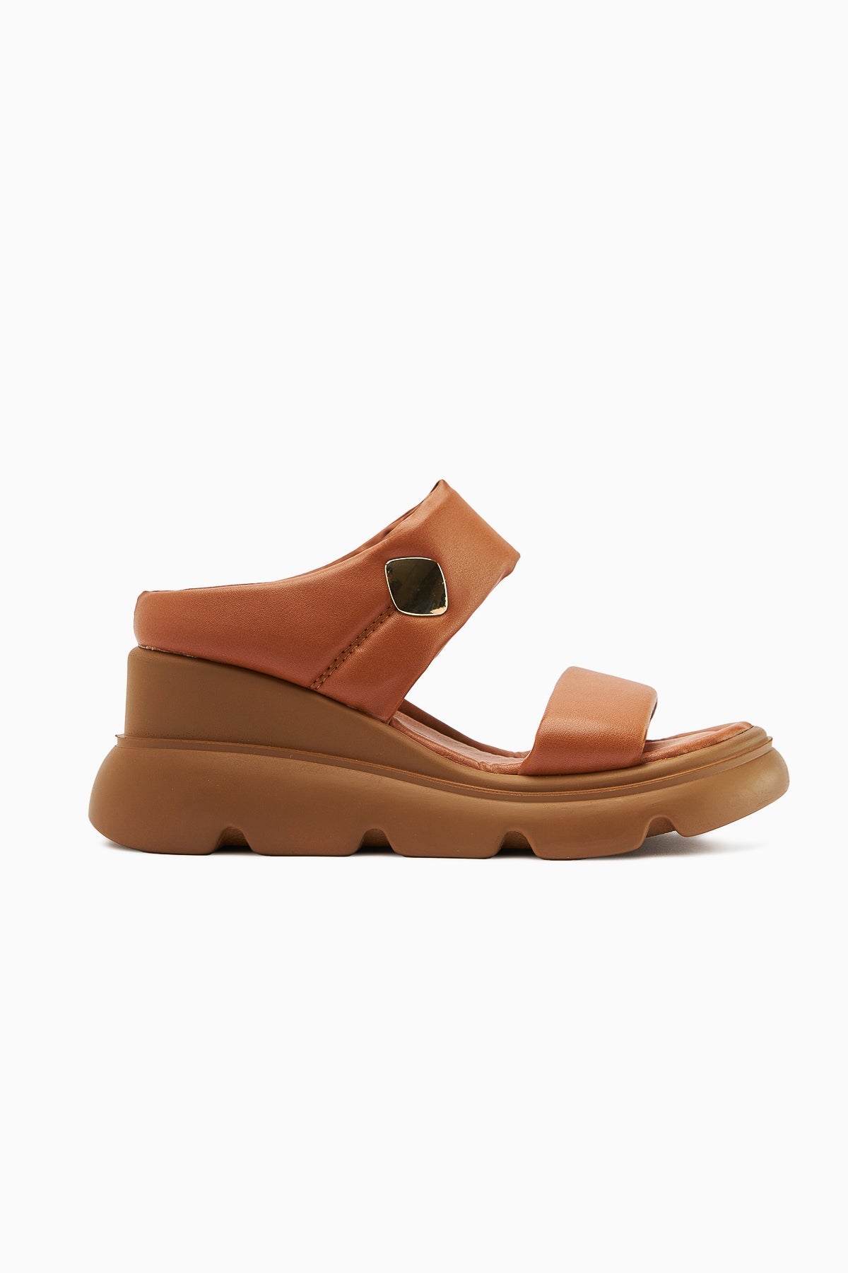Susi – Cognac High-Heeled Puffy Slide (Women)