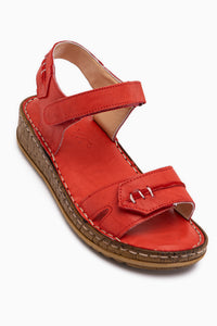 Leone Genuine Leather Red Women’s Sandal
