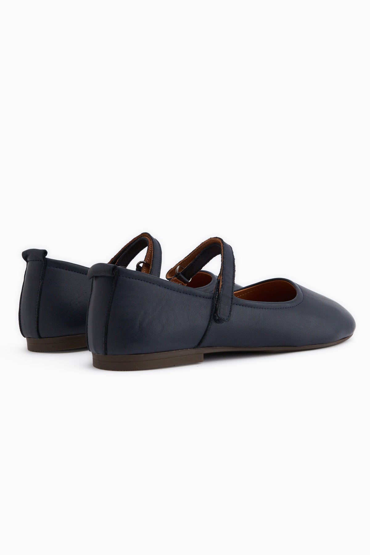 Sally Genuine Leather Navy Strap Women’s Ballet Flats
