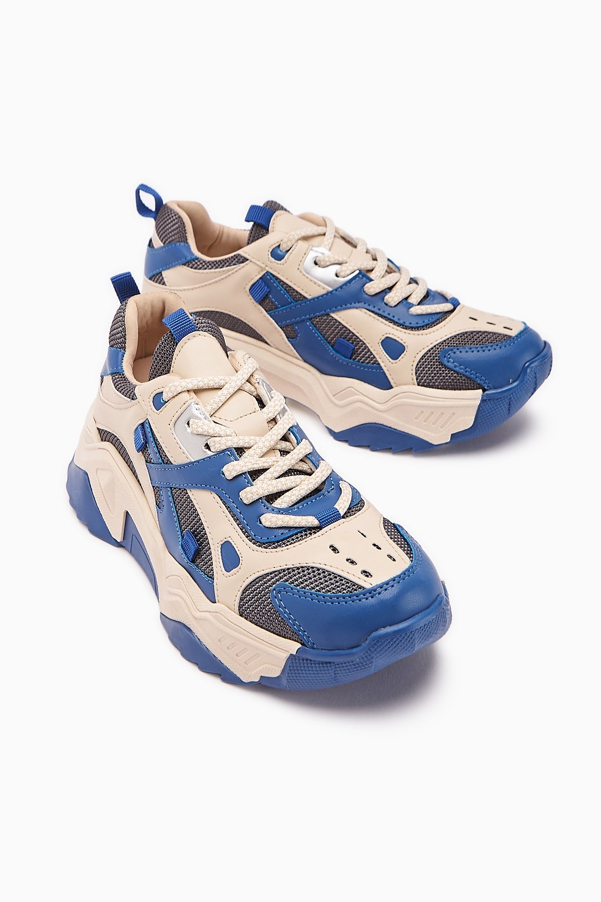 Daysi – Blue Beige Thick-Sole Sneaker (Women)