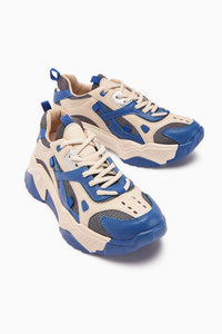 Daysi – Blue Beige Thick-Sole Sneaker (Women)