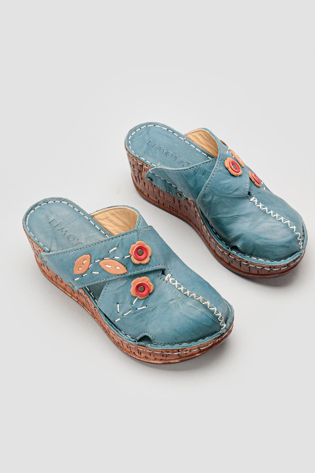 Alto Genuine Leather Comfort Slides with Distressed Sole