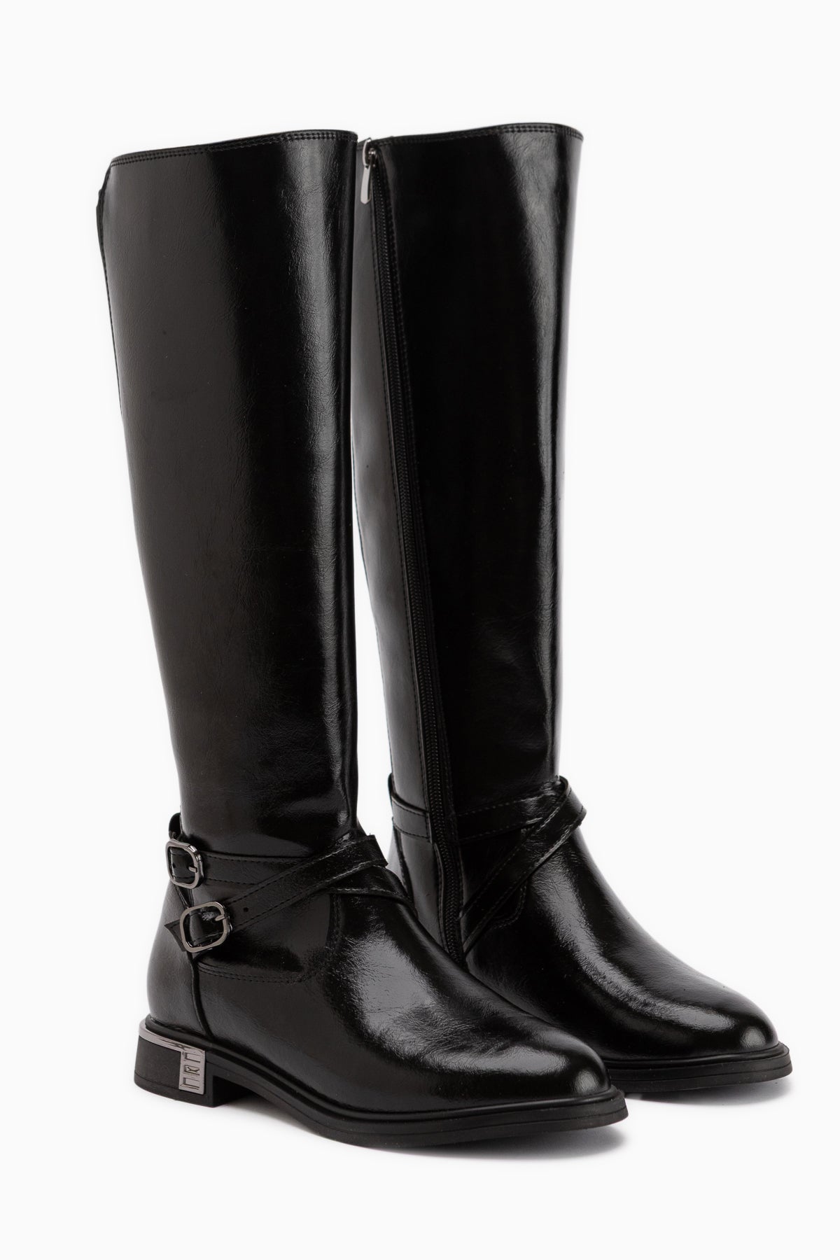 Janell Black Belt Detailed Women’s Boots