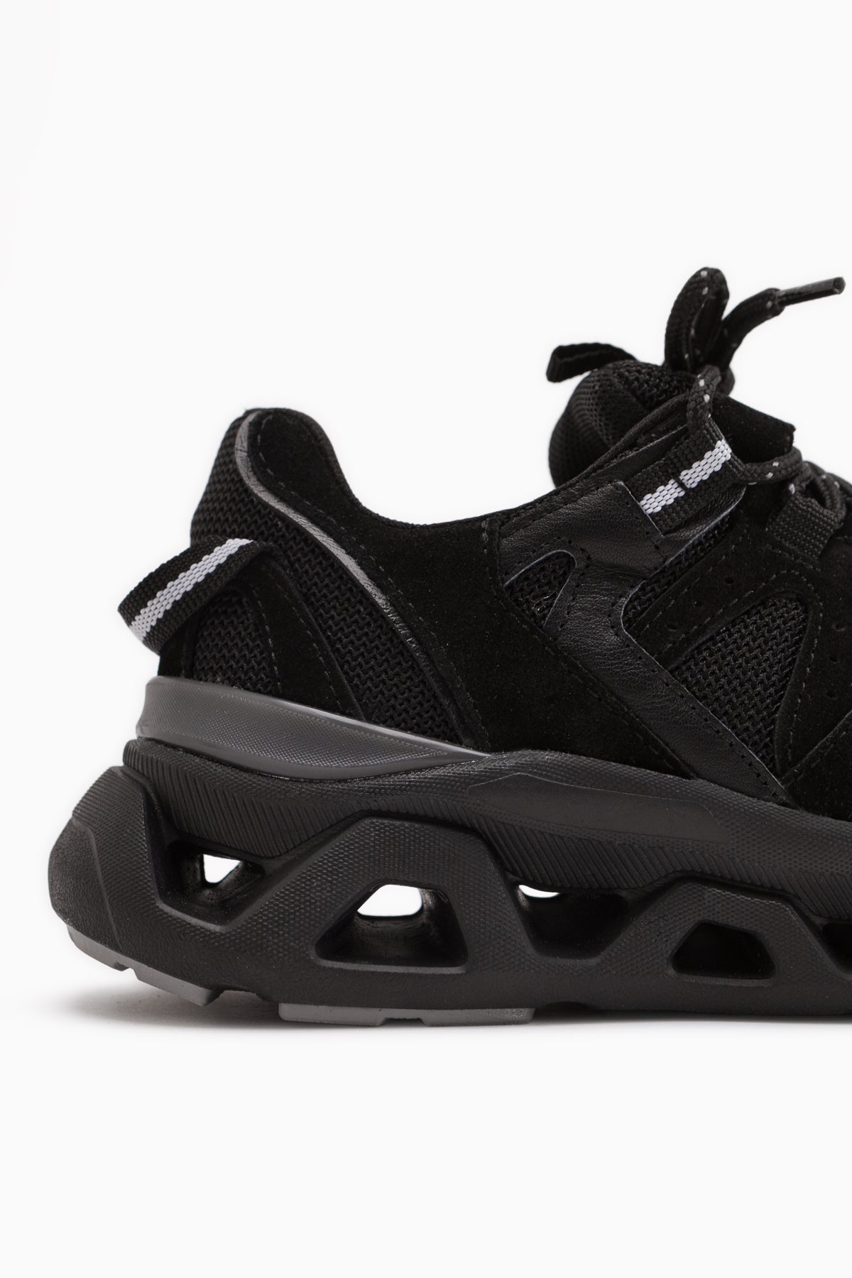 Raisa Genuine Leather Black Suede Mesh Detailed Women’s Sneakers