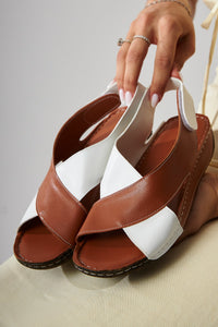 Margit – Cognac Cross-Strap Sandal (Women)