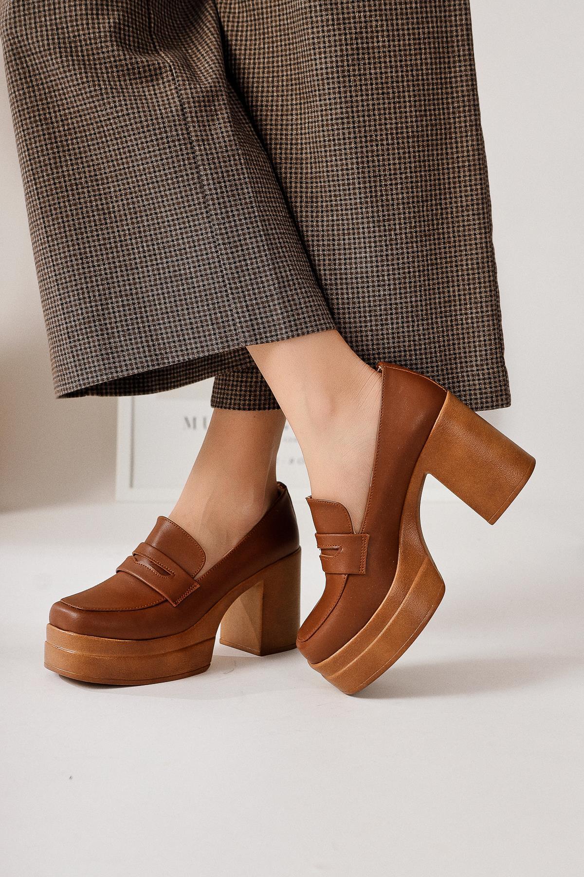 Candace Brown Platform Heeled Women's Shoe