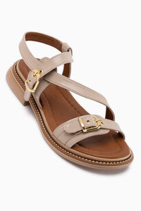 Maggy Beige Cross Strap Women’s Sandal