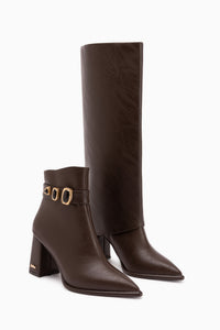 Loretta Brown Removable Cuff 2-in-1 Women’s Heeled Boots & Booties