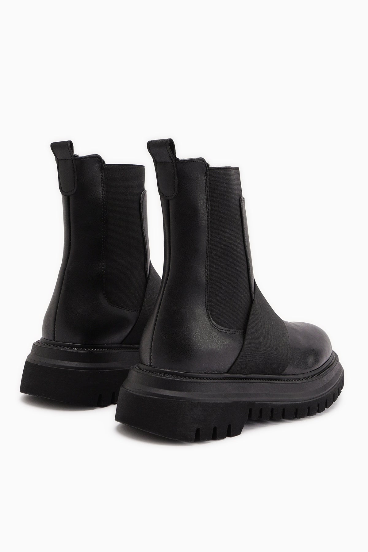 Millena Black Suede Elastic Belt Detailed Women’s Boots