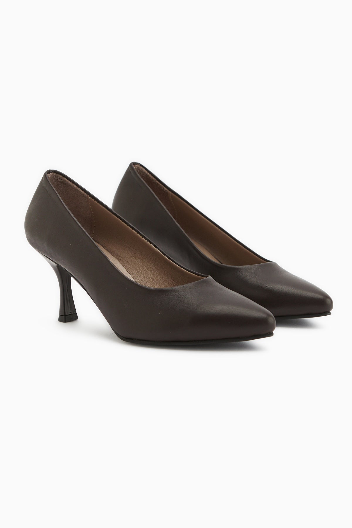 Kiara Genuine Leather Brown Women’s Heeled Shoes Stiletto