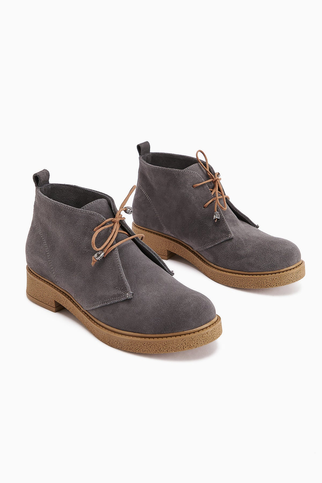 Henna Genuine Leather Anthracite Suede Lace-Up Women's Boot