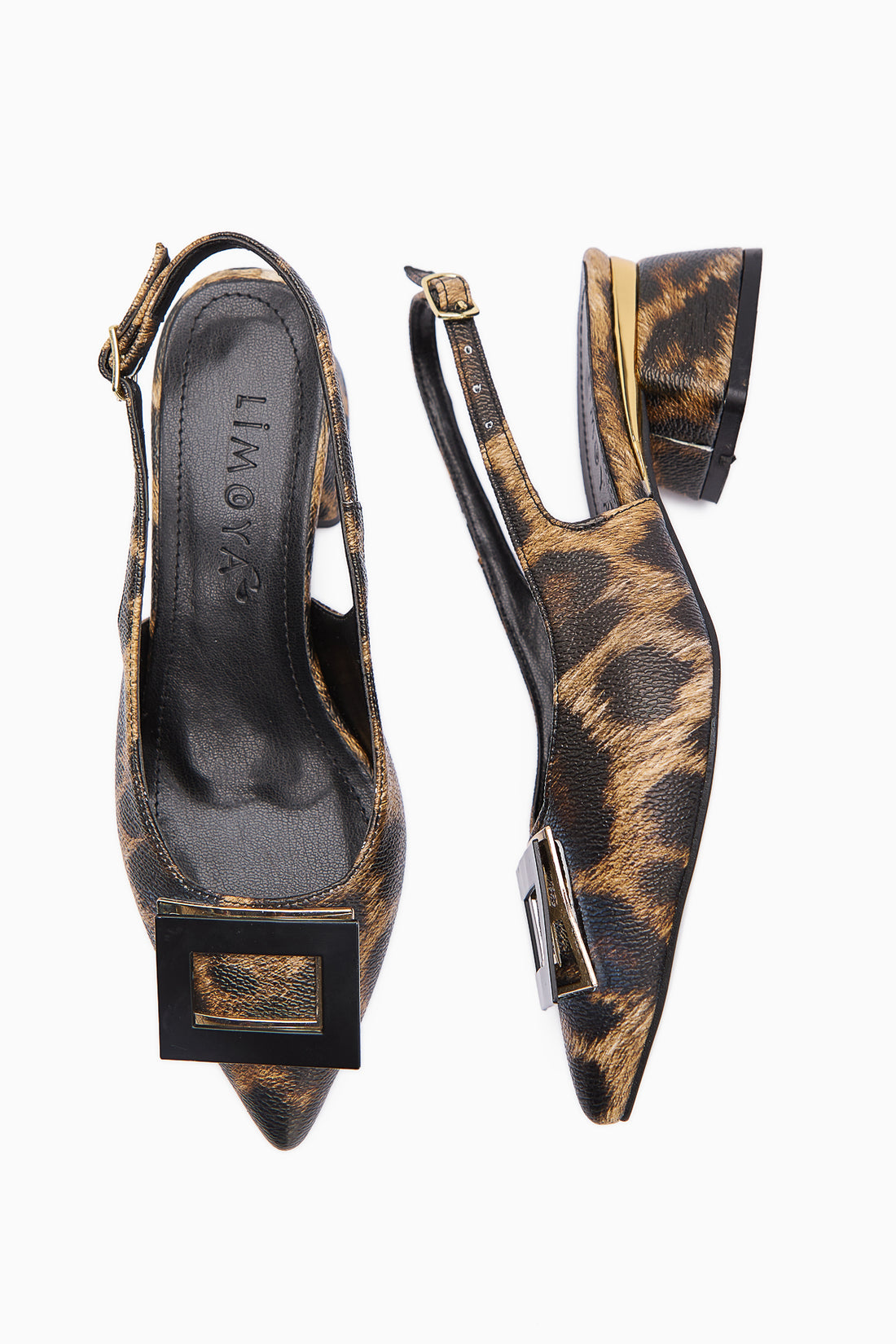 Tiana Leopard Print Buckled Heeled Women’s Shoes