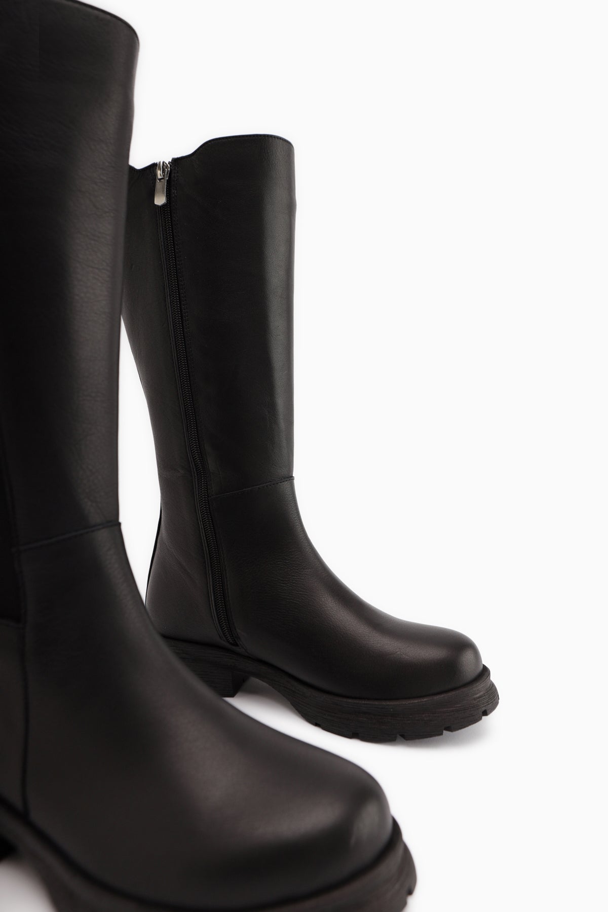 Rubi Genuine Leather Black Elasticated Boots