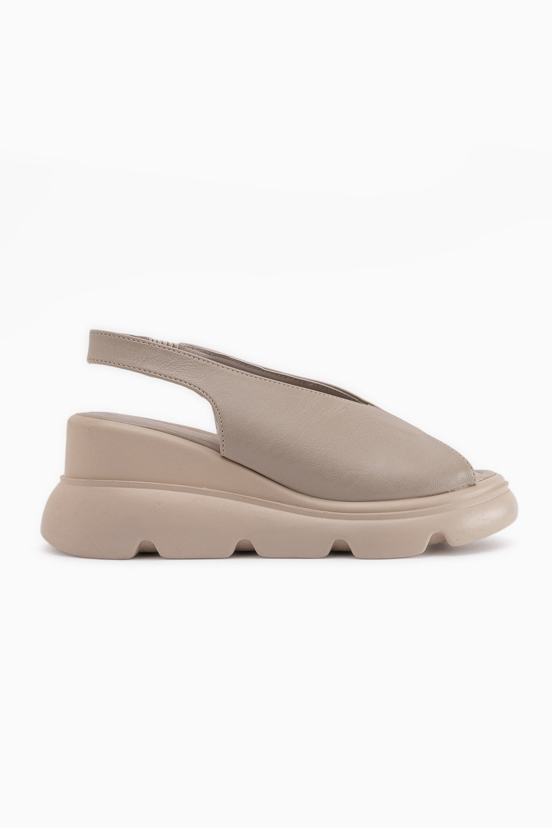 Tilda Beige Elastic Wedge Women’s Sandal