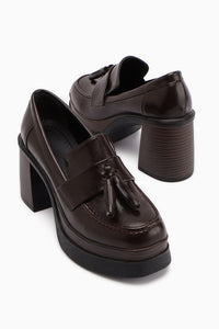 Juni – Brown Platform Heel Casual Shoe (Women)