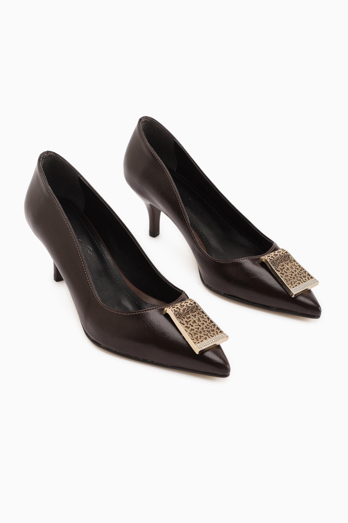 Lian – Brown Buckle Stiletto Heeled Shoe (Women)