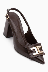 Rosemary Brown Buckle Detailed Women’s Heeled Shoes