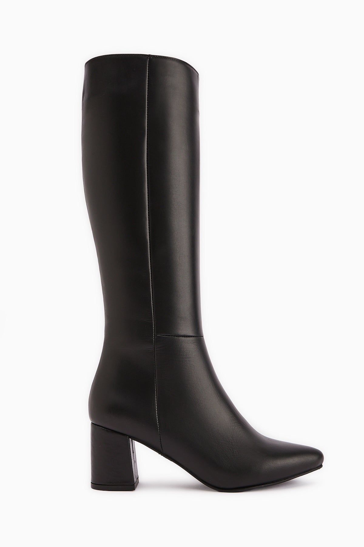 Velma Genuine Leather – Black Heeled Knee-High Boot (Women)