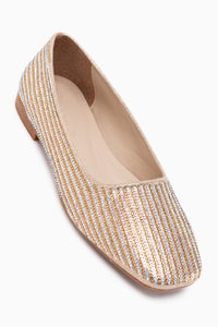 Josie Gold Stone Women’s Ballet Flats
